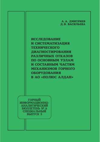 А. А. Дмитриев. Исследование и систематизация технического диагностирования различных отказов по основным узлам и составным частям механизмов горного оборудования в АО «Полюс Алдан»