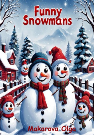 Fuuny snowmans. Раскраска для детей. 