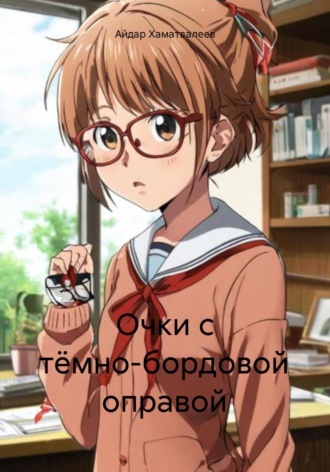 Очки с тёмно-бордовой оправой. Айдар Хаматвалеев
