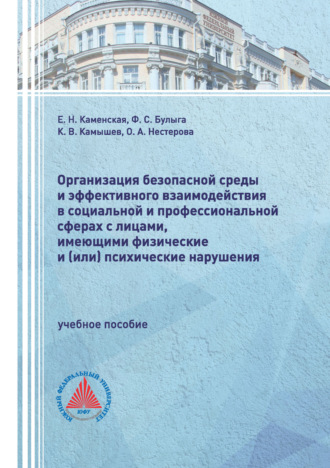 Организация безопасной среды и эффективного взаимодействия в социальной и профессиональной сферах с лицами, имеющими физические и (или) психические нарушения. 
