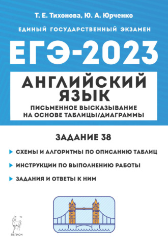 Т. Е. Тихонова. Английский язык. ЕГЭ-2023. Письменное высказывание на основе таблицы/диаграммы (задание 38)