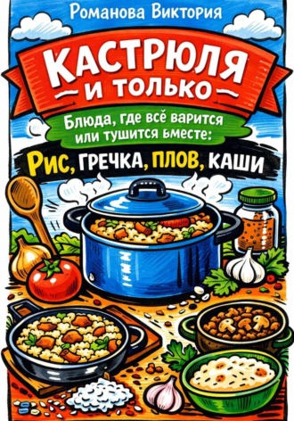 Романова Виктория. Кастрюля и только — блюда, где всё варится или тушится вместе: рис, гречка, плов, каши