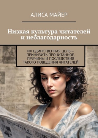 Алиса Майер. Низкая культура читателей и неблагодарность. Их единственная цель – принизить прочитанное. Причины и последствия такого поведения читателей