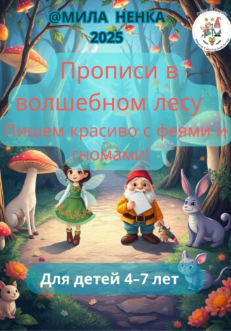 Мила Ненка. Прописи в волшебном лесу. Пишем красиво с феями и гномами! Для детей 4–7 лет