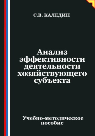 Сергей Каледин. Анализ эффективности деятельности хозяйствующего субъекта