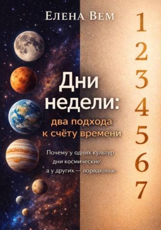 Елена Вем. Дни недели: два подхода к счету времени. Почему у одних культур дни космические,  а у других  порядковые