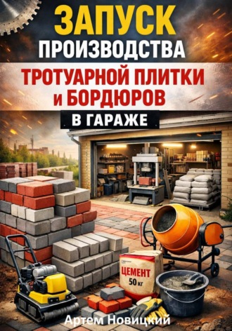 Запуск производства тротуарной плитки и бордюров в гараже. 