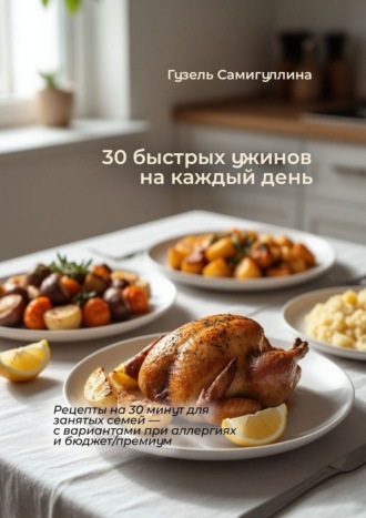 30 быстрых ужинов на каждый день. Рецепты на 30 минут для занятых семей – с вариантами при аллергиях и бюджет/премиум. Гузель Самигуллина