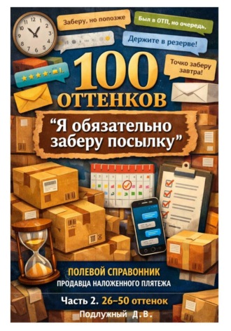 Дмитрий Подлужный. 100 оттенков «Я обязательно заберу посылку». Полевой справочник продавца наложенного платежа. Часть 2. 26-50 оттенок