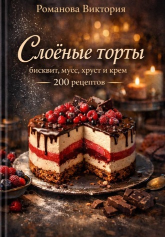 Романова Виктория. Слоёные торты: бисквит, мусс, хруст и крем