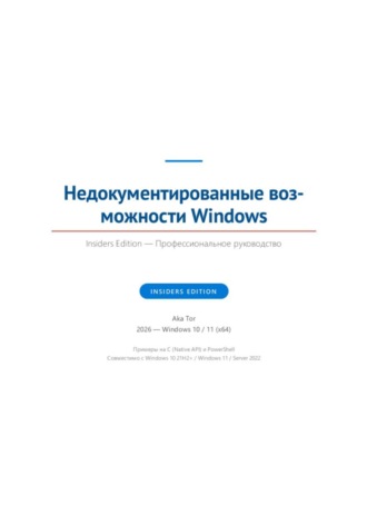 Недокументированные возможности Windows. 