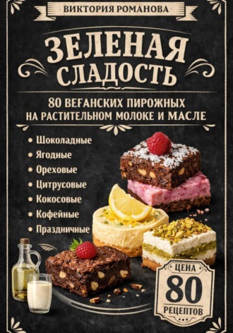 Романова Виктория. Зеленая сладость: 80 веганских пирожных на растительном молоке и масле