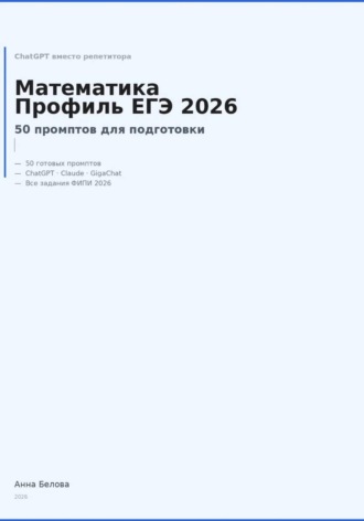 Математика профиль ЕГЭ 2026:  50 промптов по заданиям ФИПИ. 