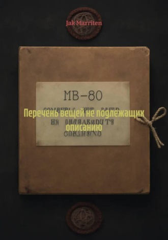 Jak Marriten. Перечень вещей, не подлежащих описанию