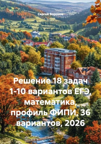 Решение 18 задач 1-10 вариантов ЕГЭ, математика, профиль ФИПИ, 36 вариантов, 2026. 