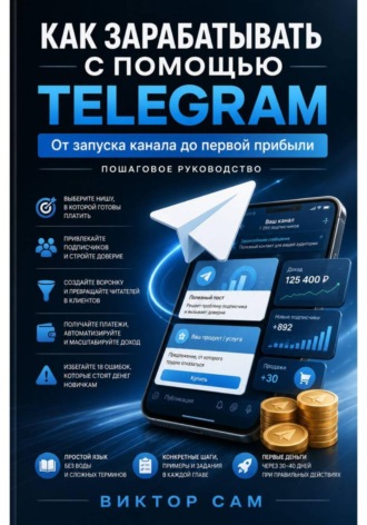 Виктор Сам. Как зарабатывать с помощью Telegram. От запуска канала  до первой прибыли. Пошаговое руководство