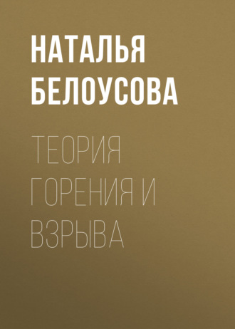 Наталья Белоусова. Теория горения и взрыва