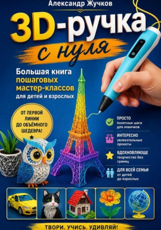 3D-ручка с нуля. Большая книга пошаговых мастер-классов для детей и взрослых. Александр Жучков