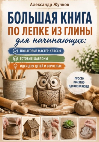 Александр Жучков. Большая книга по лепке из глины для начинающих: пошаговые мастер-классы, готовые шаблоны и идеи для детей и взрослых