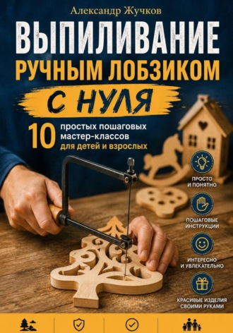 Выпиливание ручным лобзиком с нуля. 10 простых пошаговых мастер-классов для детей и взрослых. Александр Жучков