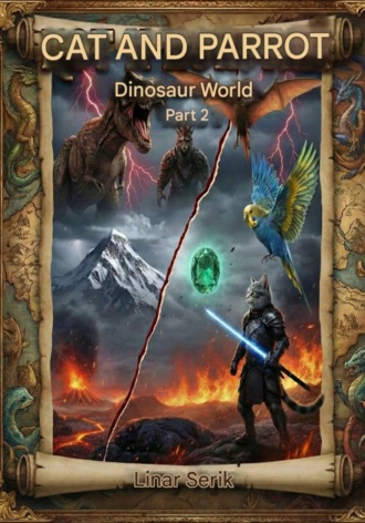 The cat and the parrot part 2. World of dinosaurus. Written by: 10 years old author from Kazakhstan Linar Serik. 