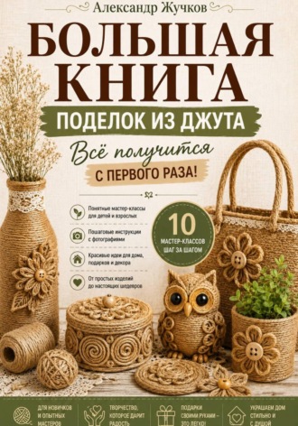 Большая книга поделок из джута. Всё получится с первого раза!. 