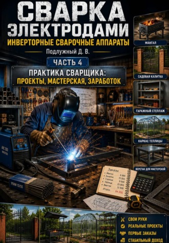 Сварка электродами. Инверторные сварочные аппараты. Часть 4. Практика сварщика: проекты, мастерская, заработок. Дмитрий Подлужный