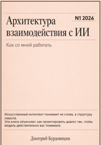Архитектура взаимодействия с ИИ. Дмитрий Бурдовицин