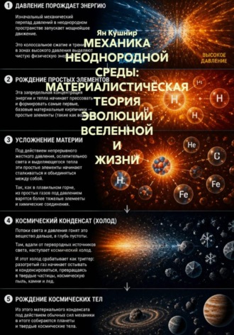 Ян Кушнир. МЕХАНИКА НЕОДНОРОДНОЙ СРЕДЫ: МАТЕРИАЛИСТИЧЕСКАЯ ТЕОРИЯ ЭВОЛЮЦИИ ВСЕЛЕННОЙ И ЖИЗНИ