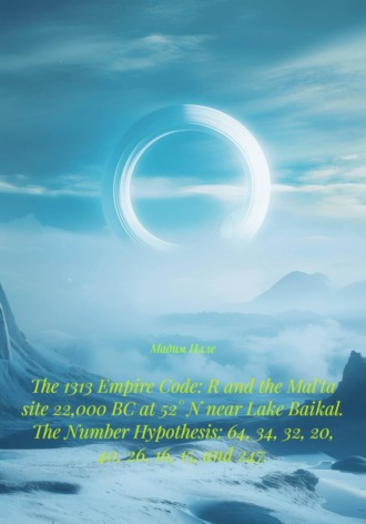 Мадим Илле. The 1313 Empire Code: R and the Mal'ta site 22,000 BC at 52° N near Lake Baikal. The Number Hypothesis: 64, 34, 32, 20, 40, 26, 16, 15, and 247.