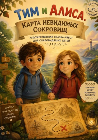 «Тим и Алиса. Карта невидимых сокровищ»  Преимущественно сказки для слабовидящих деток.. Елена Собцова-Драгомирова