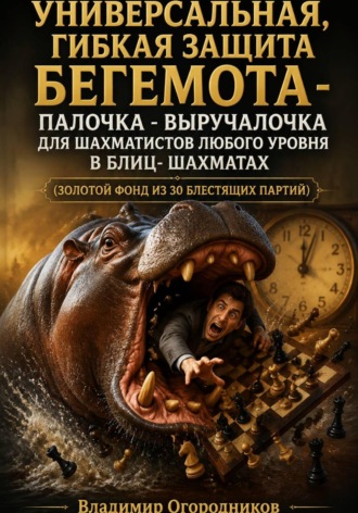 Владимир Огородников. Универсальная, гибкая защита Бегемота – палочка-выручалочка для шахматистов любого уровня в блиц-шахматах.