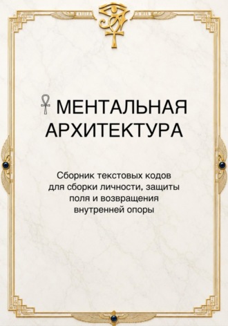 Сборник «Ментальная Архитектура».  АНКХРА