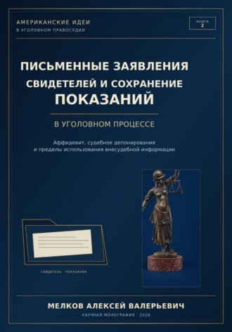 Алексей Мелков. ПИСЬМЕННЫЕ ЗАЯВЛЕНИЯ СВИДЕТЕЛЕЙ И СОХРАНЕНИЕ ПОКАЗАНИЙ
