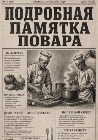 Караев Хетаг. Подробная памятка повара