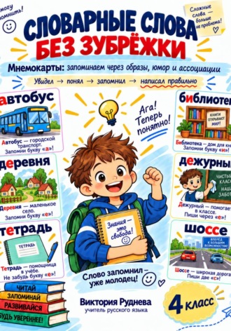 Словарные слова без зубрежки. 4 класс. Виктория Руднева