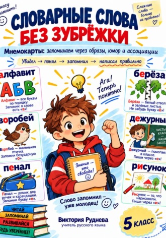 Словарные слова без зубрежки 5 класс. Виктория Руднева