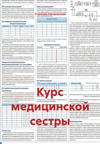 Курс медицинской сестры. Учитель Начальной