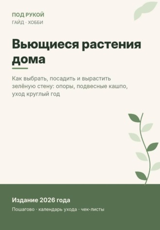 Вьющиеся растения дома. Выбор, кашпо, опоры, уход круглый год. 