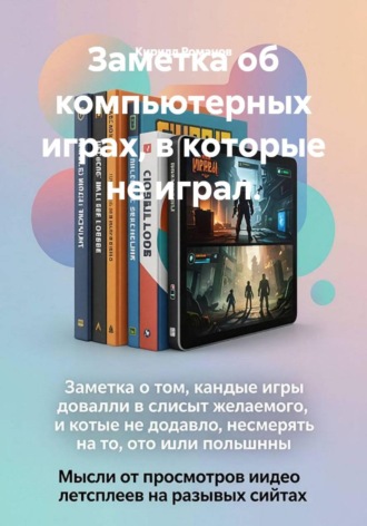 Кирилл Романов. Заметка об компьютерных играх, в которые не играл