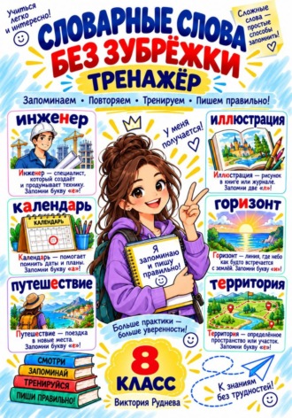 Виктория Руднева. Тренажер. Словарные слова без зубрежки 8 класс