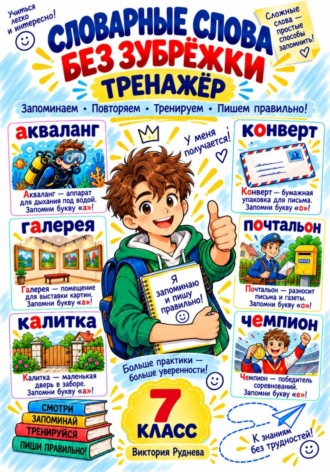 Виктория Руднева. Тренажер. Словарные слова без зубрежки 7 класс