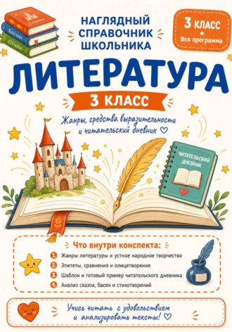 Умные конспекты Литературное чтение 3 класс. Наглядные цифровые конспекты по всей программе. 