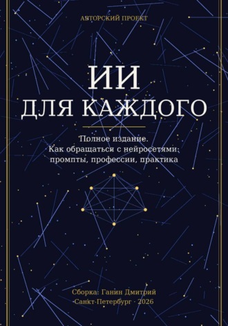 ИСКУССТВЕННЫЙ ИНТЕЛЛЕКТ ДЛЯ КАЖДОГО. Как обращаться с нейросетями: промпты, профессии, практика. 