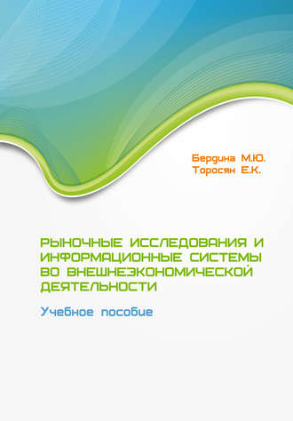 Рыночные исследования и информационные системы во внешнеэкономической деятельности. Учебное пособие. Марина Бердина