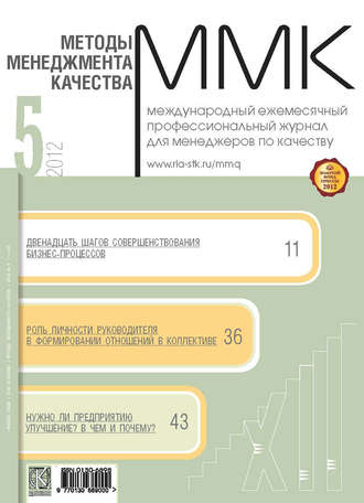 Группа авторов. Методы менеджмента качества № 5 2012